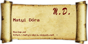 Matyi Dóra névjegykártya