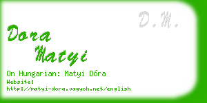 dora matyi business card