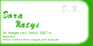 dora matyi business card